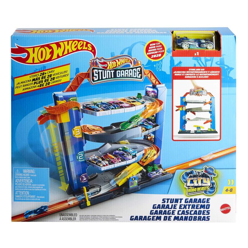 Hot-Wheels-City-Garage-delle-Acrobazie-Playset-con-ascensore-per-i-piani-superiori-con-collegamenti-per-altri-set-Giocattolo-per-Bambini-3--anni