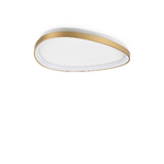 Plafoniera Contemporanea Gemini Metallo Ottone Led Integrato 29W 3000K Ip20