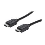 Manhattan 308816 cavo HDMI 1 m HDMI tipo A [Standard] Nero (HDMI Cable, 4K@30Hz [High Speed], 1m, Male to Male, Black, E