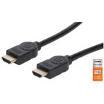 Manhattan 354837 cavo HDMI 1 m HDMI tipo A [Standard] Nero (HDMI Cable with Ethernet, 4K@60Hz [Premium High Speed], 1m,