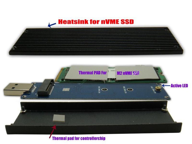 CoreParts-MSUB8002-contenitore-di-unitAƒA -di-archiviazione-Box-esterno-SSD--M.2-PCIe-NVME-to-USB-3.0---Enclosure-Type-M