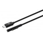 Manhattan 353632 cavo USB 1,8 m USB C Surface Connect Nero (SURFACE CONNECT TO USB-C CABLE - 1.8M MALE/MALE 15V/3A BLACK