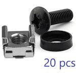 Lanview LOGON RAX106 porta accessori Confezione di dadi in gabbia (M6 CAGE NUT SET AND MOUNTING - SCREWS, 1set= 20pcs