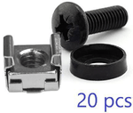 LOGON-RAX106-porta-accessori-Confezione-di-dadi-in-gabbia--M6-CAGE-NUT-SET-AND-MOUNTING---SCREWS-1set--20pcs---Warranty