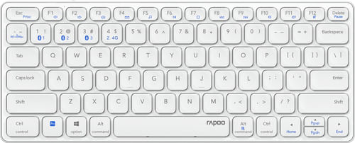 Rapoo-E9600M-tastiera-RF-senza-fili---Bluetooth-QWERTY-Tedesco-Bianco