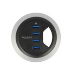 DeLOCK 62868 hub di interfaccia USB 3.2 Gen 1 (3.1 Gen 1) Type-A 5000 Mbit/s Nero