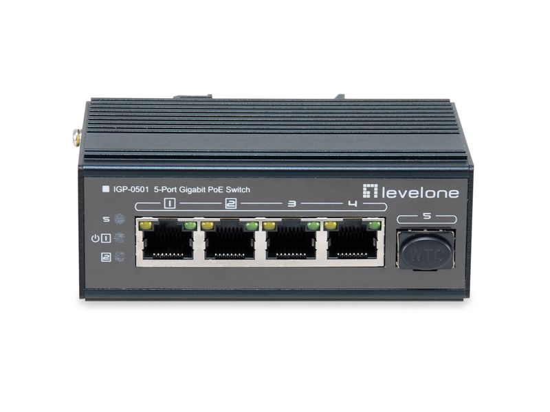 LevelOne-IGP-0501-switch-di-rete-Gigabit-Ethernet--10-100-1000--Supporto-Power-over-Ethernet--PoE--Nero