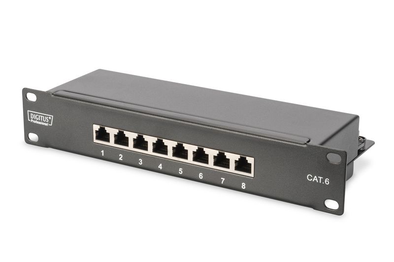 10-inch-network-bundle----incl.-6U-cabinet----black-shelf----PDU----8-port-switch----CAT-6-patch-panel