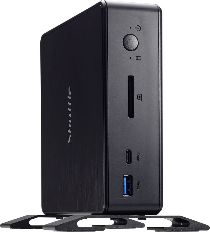 Shuttle-NC10U3-barebone-per-PC-stazione-di-lavoro-Nero-i3-8145U-Intel-SoC-BGA-1528-21-GHz