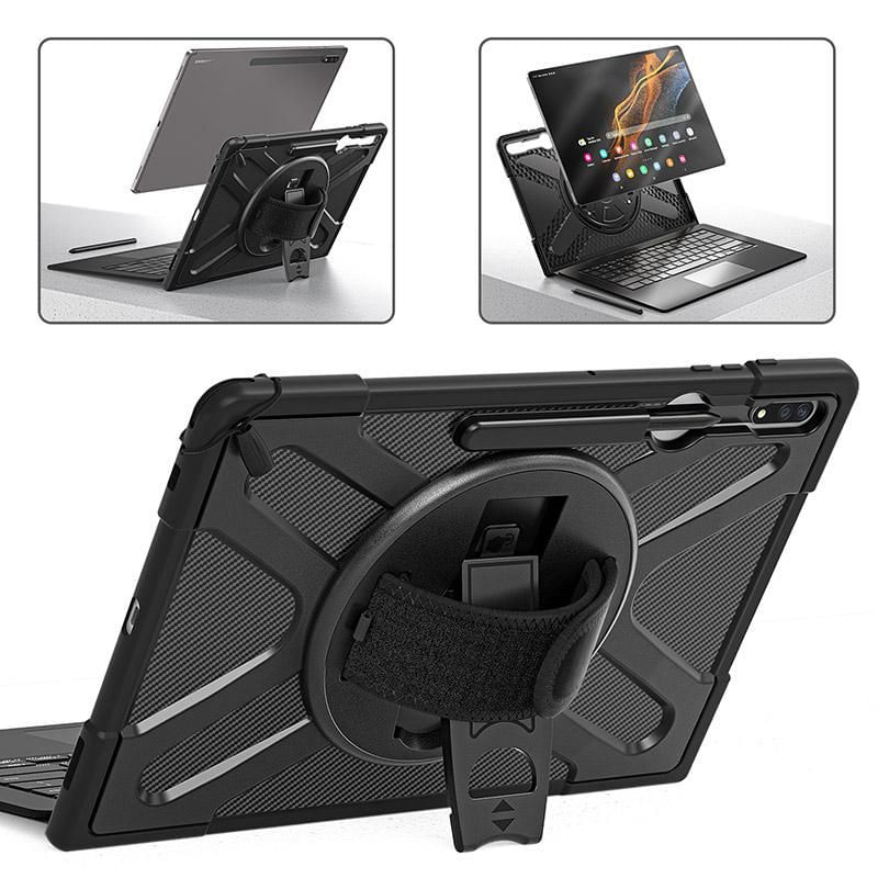 eSTUFF-ES68230010-BULK-custodia-per-tablet-221-cm--8.7--Cover-Nero--ATLANTA-Defender-Case-Samsung---Galaxy-Tab-S8-Ultra