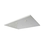 V-TAC Rosone per Lampadario in Acciaio Rettangolare 800*600*20mm con 9 Fori Colore Bianco opaco