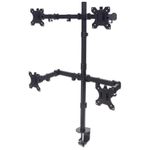 Manhattan 461566 supporto da tavolo per Tv a schermo piatto 81,3 cm [32] Nero Scrivania (TV & Monitor Mount, Desk, Doubl