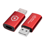 Microconnect MC-ACADAP-SC adattatore per inversione del genere dei cavi USB A USB C Rosso (Safe Charge USB-A to C Data -