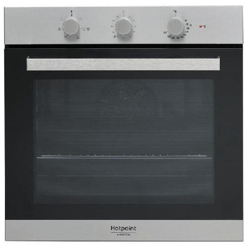 Hotpoint-FA3-530-H-IX-HA-66-L-3600-W-A-Nero-Acciaio-inossidabile