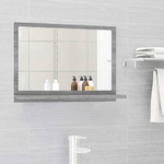 Specchio da Bagno Grigio Sonoma 60x10,5x37 cm Legno ingegnerizzato