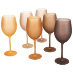 VDE TIVOLI 1996 Set 6 Calici Frosted In Vetro 550 Ml, Happy Hour Chocolate