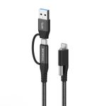 Vivolink-PROUSBCMM1.5ADP-cavo-USB-15-m-USB-3.2-Gen-2--3.1-Gen-2--USB-C-Nero--USB-C-Cable-two-in-one-15m---Black---Warr