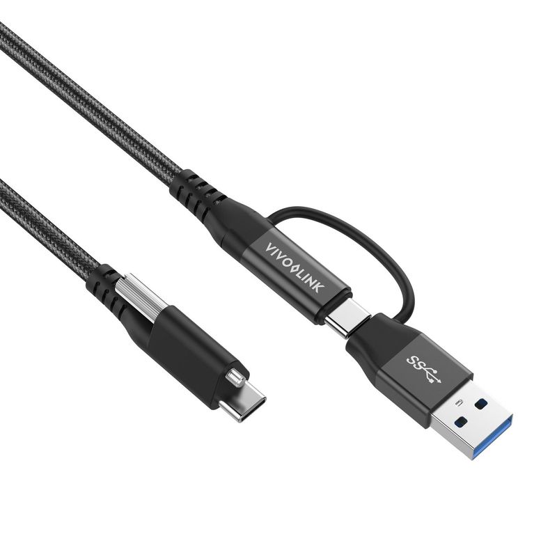 Vivolink-PROUSBCMM1.5ADP-cavo-USB-15-m-USB-3.2-Gen-2--3.1-Gen-2--USB-C-Nero--USB-C-Cable-two-in-one-15m---Black---Warr