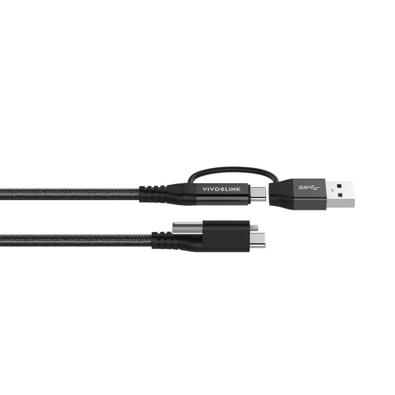 Vivolink-PROUSBCMM1.5ADP-cavo-USB-15-m-USB-3.2-Gen-2--3.1-Gen-2--USB-C-Nero--USB-C-Cable-two-in-one-15m---Black---Warr