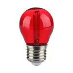 V-TAC Lampadina LED E27 2W G45 Filamento Colore Rosso