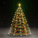 VidaXL Rete di Luce per Albero di Natale 150 LED Bianco Freddo 150 cm