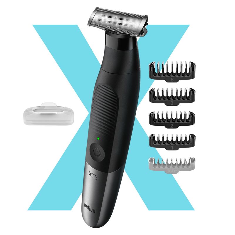 Braun-Series-XT5-Regolabarba-Uomo-Rasoio-Elettrico-Barba-Kit-Depilazione-Lama-Duratura-XT5100