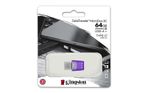 Kingston-Technology-DataTraveler-microDuo-3C-Chiavetta-USB-64Gb-Acciaio-Inossidabile-Porpora