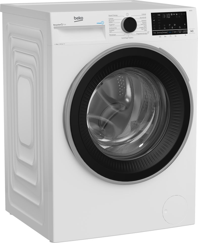 Beko-BWT3104S-lavatrice-Caricamento-frontale-10-kg-1400-Giri-min-Nero-Bianco