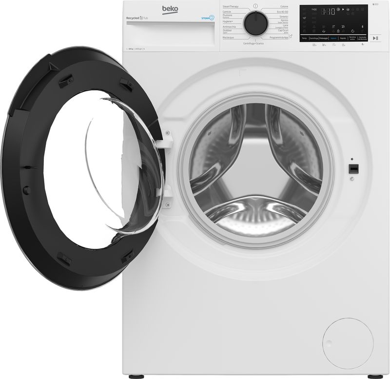 Beko-BWT3104S-lavatrice-Caricamento-frontale-10-kg-1400-Giri-min-Nero-Bianco