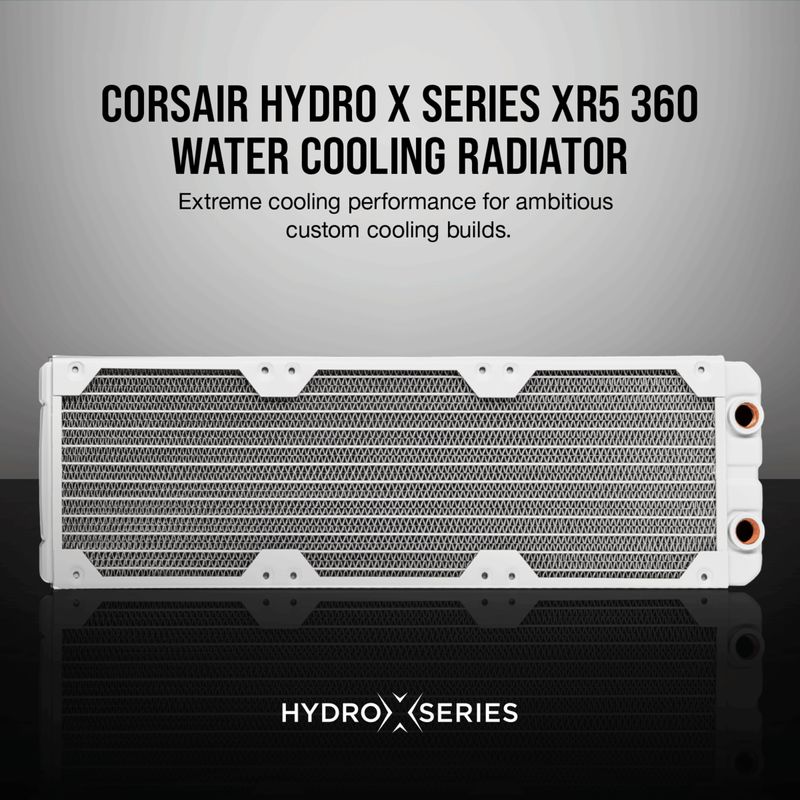 Corsair-XR5-Blocco-per-radiatore--Corsair-Hydro-X-Series-XR5-360mm-Dual-Fan-Water-Cooling-Radiator---White--CX-903-