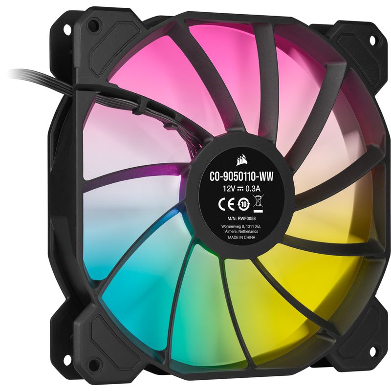 Corsair-SP140-RGB-ELITE-Case-per-computer-Ventilatore-14-cm-Nero-1-pz--Corsair-iCUE-SP140-ELITE-Performance-14cm-PWM-RGB