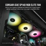 Corsair-SP140-RGB-ELITE-Case-per-computer-Ventilatore-14-cm-Nero-1-pz--Corsair-iCUE-SP140-ELITE-Performance-14cm-PWM-RGB