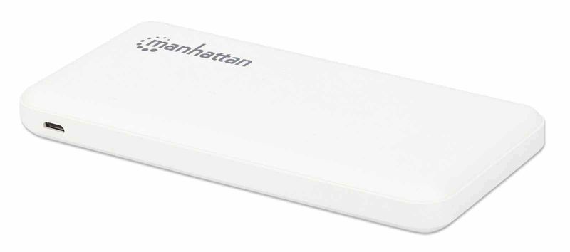 Manhattan-406277-batteria-portatile-Polimeri-di-litio--LiPo--10000-mAh-Bianco--Power-Bank-10000-mAh-Output--2x-USB-A--