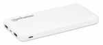 Manhattan-406277-batteria-portatile-Polimeri-di-litio--LiPo--10000-mAh-Bianco--Power-Bank-10000-mAh-Output--2x-USB-A--