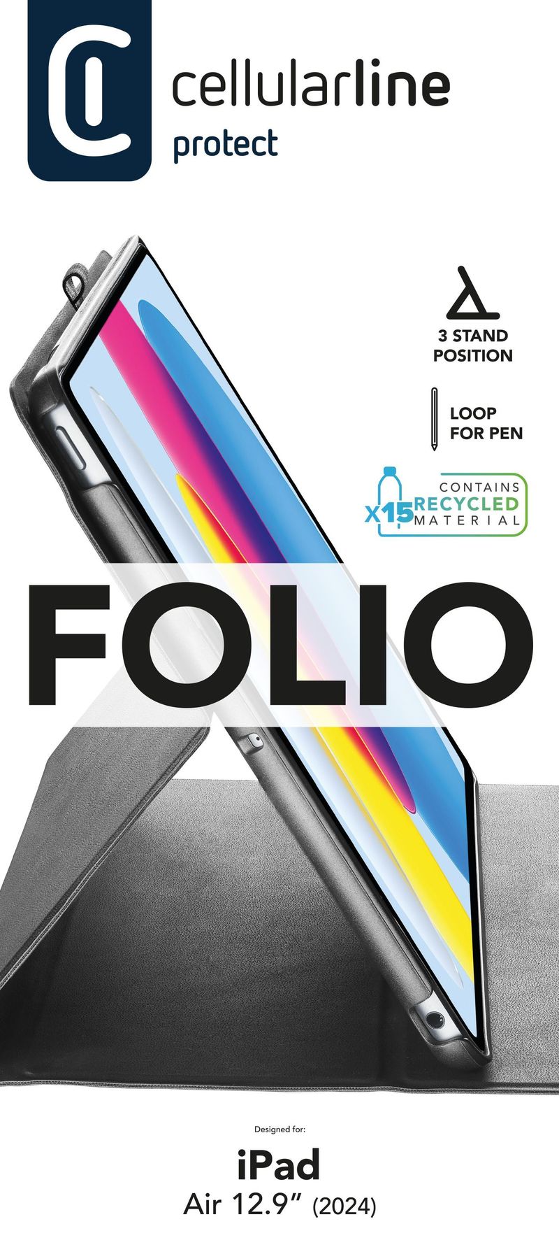 Cellularline-Folio---iPad-12.9-Custodia-per-tablet-con-funzione-stand