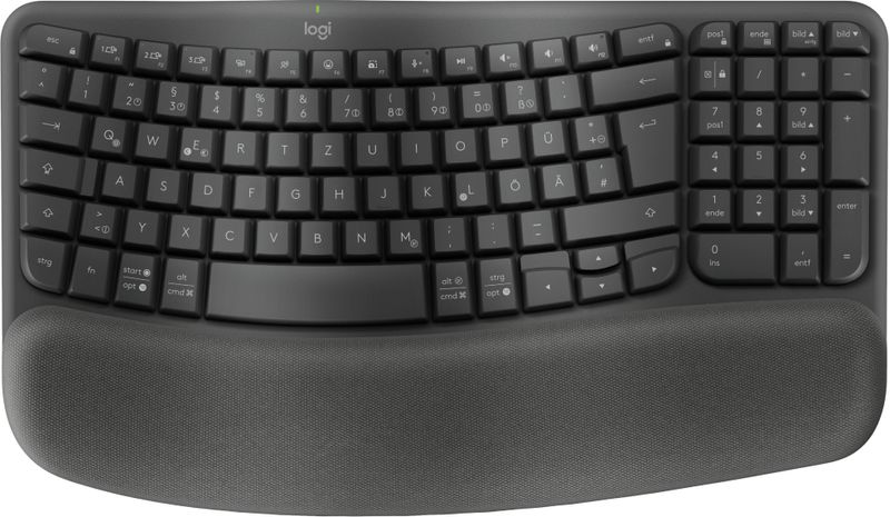 Logitech-Wave-Keys-tastiera-Ufficio-RF-senza-fili---Bluetooth-QWERTZ-Tedesco-Grafite