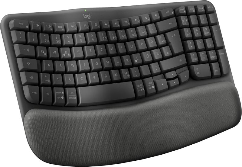 Logitech-Wave-Keys-tastiera-Ufficio-RF-senza-fili---Bluetooth-QWERTZ-Tedesco-Grafite