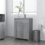 Armadietto Bagno Grigio Sonoma 60x33x80 cm in Legno ingegnerizzato