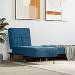 vidaXL Chaise Longue in Velluto Blu