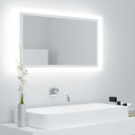 VidaXL Specchio da Bagno con LED Bianco 80x8,5x37 cm in Acrilico