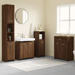 VidaXL Set Mobili da Bagno 4 pz Rovere Marrone in Legno Ingegnerizzato