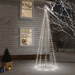 Albero di Natale con Puntale Bianco Freddo 310 LED 300 cm