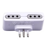 V-TAC 8725 adattatore per presa di corrente Tipo L (IT) Bianco