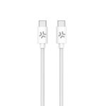 Celly USBCUSBCCOTTWH cavo USB 1,5 m USB C Bianco