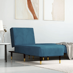 VidaXL Chaise Longue in Velluto Blu