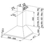 Franke-FJO-924-Cappa-aspirante-a-parete-Acciaio-inossidabile-430-m³-h-D