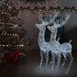 VidaXL Renne di Natale XXL in Acrilico 250 LED 2pz 180cm Bianco Freddo