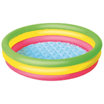 Bestway Piscina summer 3 anelli con fondo gonfiabile 102x25 cm