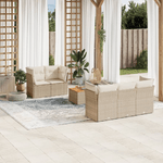 VidaXL Set Divano da Giardino 6 pz con Cuscini Beige in Polyrattan