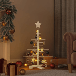 vidaXL Albero di Natale Decorativo in Legno 75 cm Legno Massello Pino